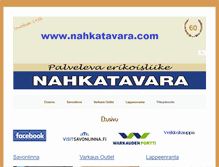 Tablet Screenshot of nahkatavara.com